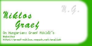 miklos graef business card